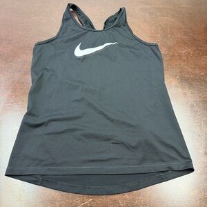 Nike Black Tank Top with White Swoosh